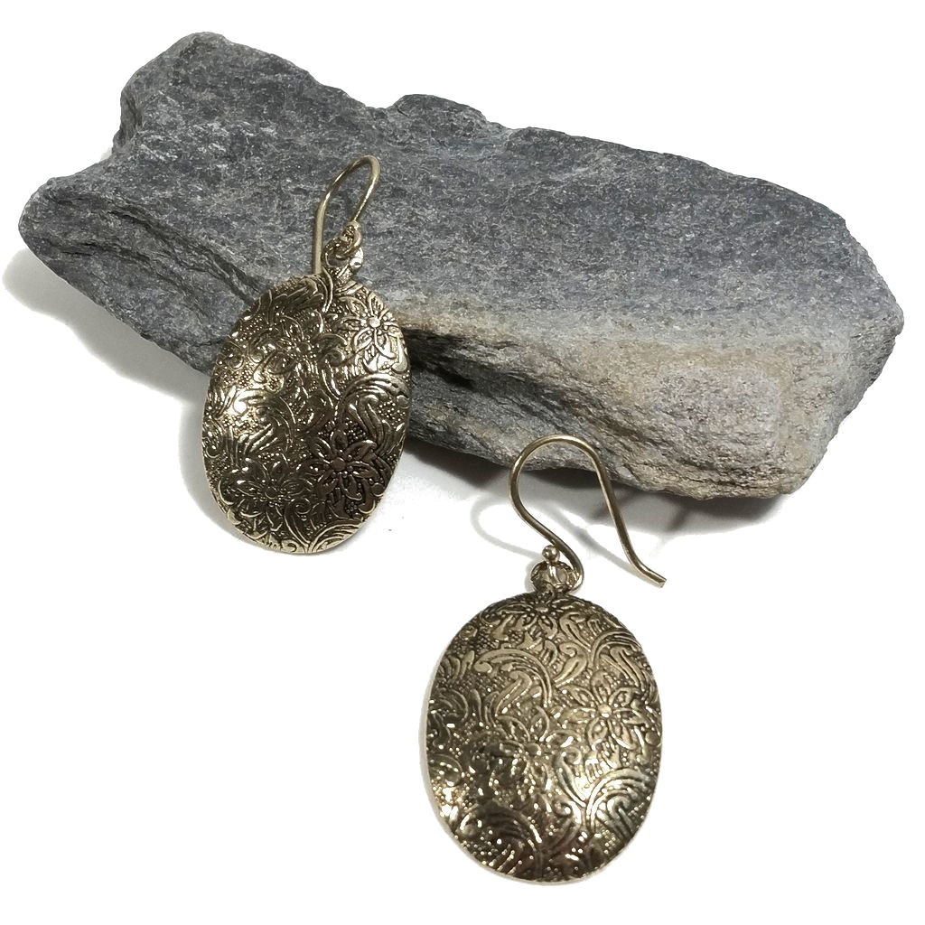 ORECCHINI ETNICI Ottone lucido Orecchini artigianali | Barocco | BOHO