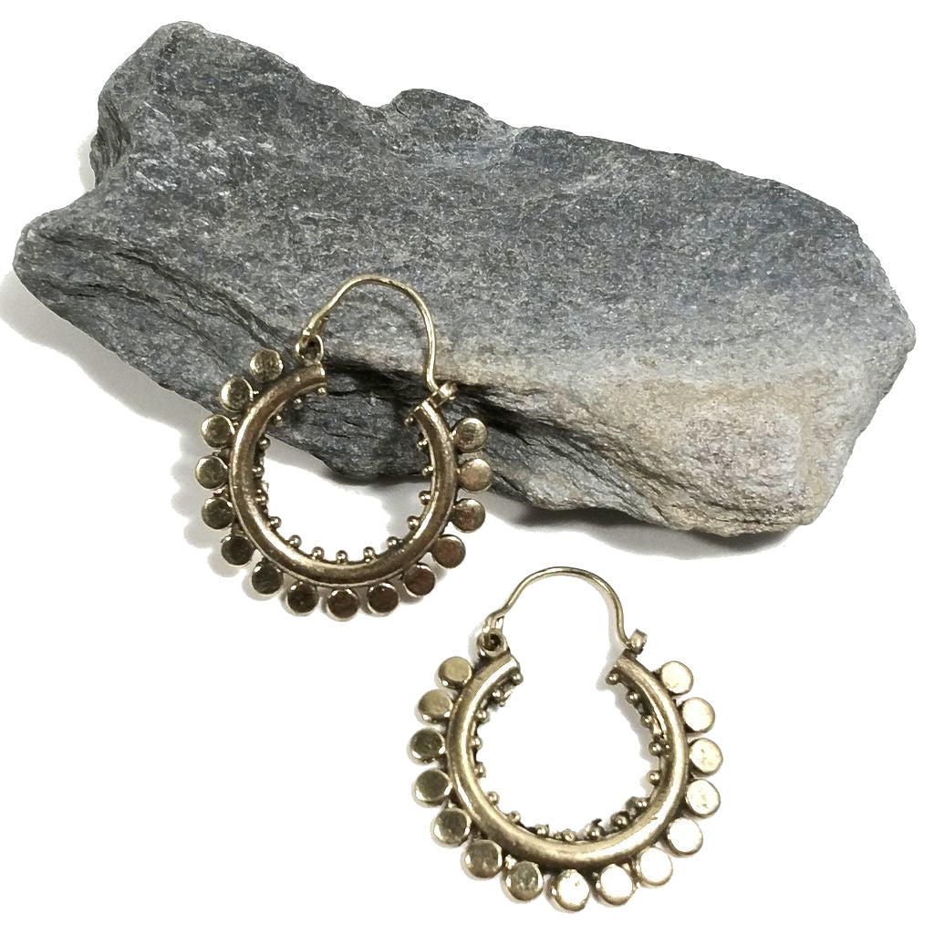 ORECCHINI ETNICI Ottone lucido Orecchini artigianali | BOHO