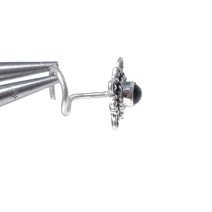 Orecchini da naso CORFU' | con Spirale e Pietra | Argento 925 | Piercing BOHO