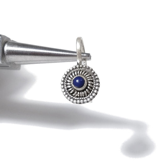 Orecchini da naso LAMPEDUSA | con Spirale e Pietra | Argento 925 | Piercing BOHO