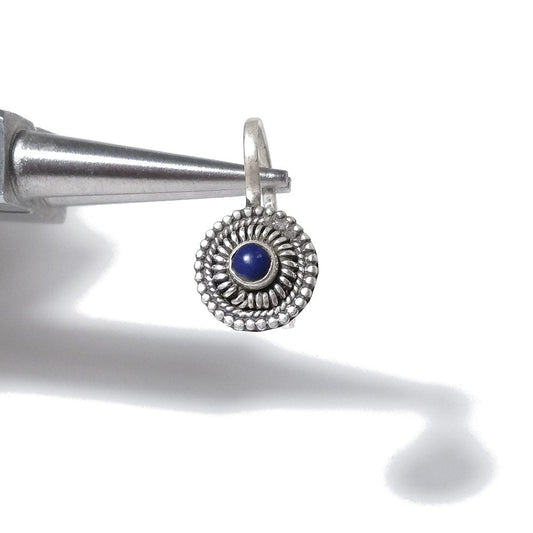 Orecchini da naso LAMPEDUSA | con Spirale e Pietra | Argento 925 | Piercing BOHO