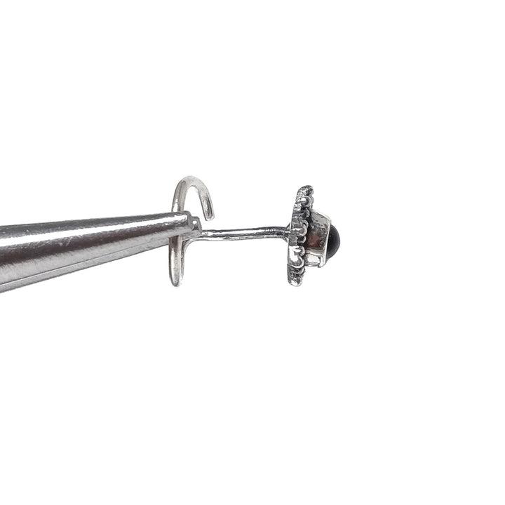 Orecchini da naso PORTO ERCOLE | con Spirale e Pietra | Argento 925 | Piercing BOHO