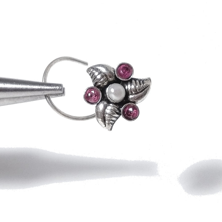 ORECCHINI da naso TENERIFE | con Spirale e Pietra | Argento 925 | Piercing BOHO