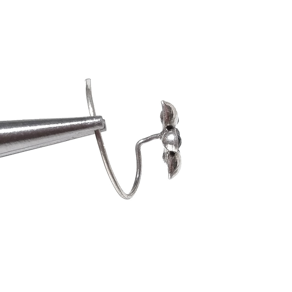Orecchini da naso USTICA | con Spirale e Pietra | Argento 925 | Piercing BOHO