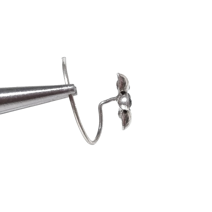 Orecchini da naso USTICA | con Spirale e Pietra | Argento 925 | Piercing BOHO