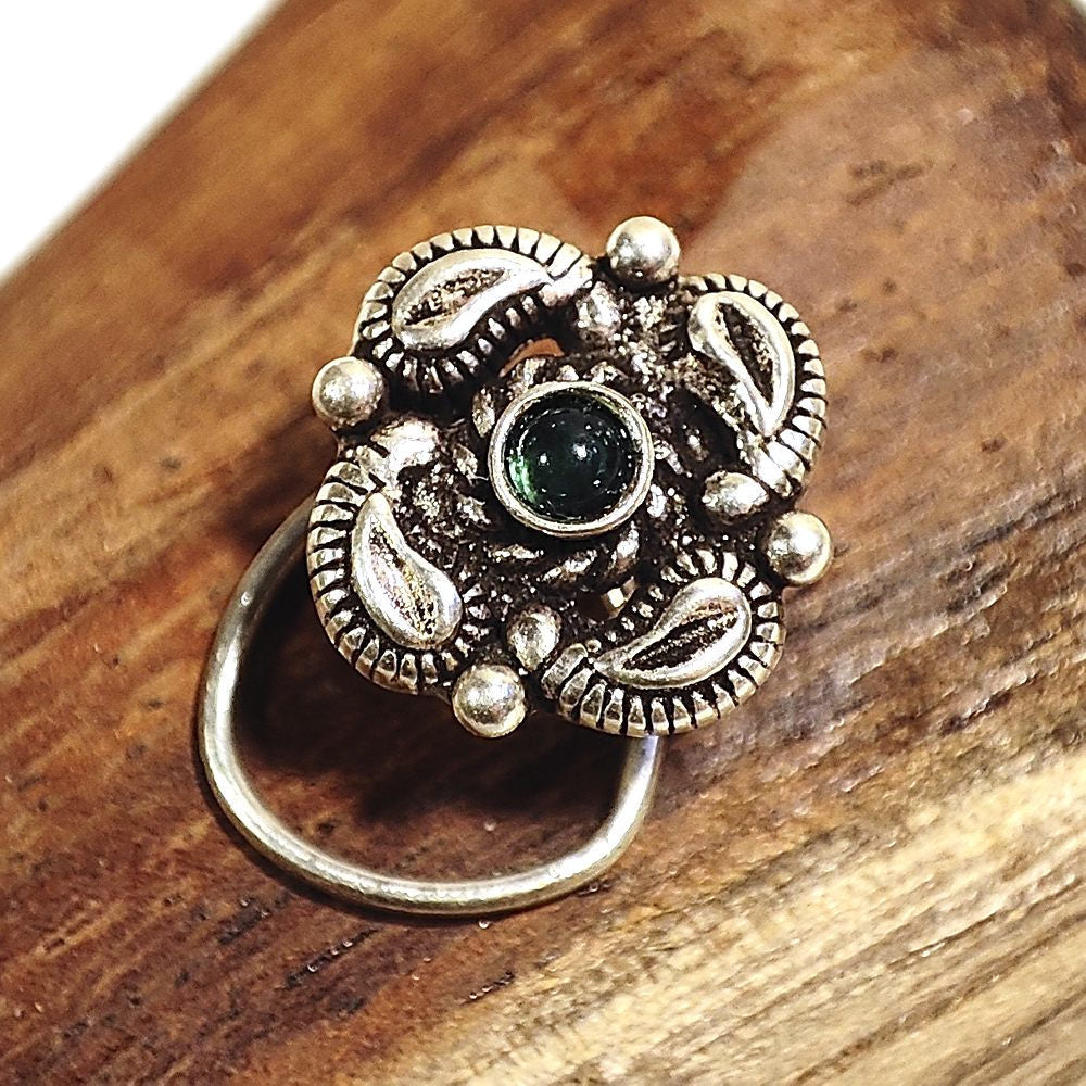 NICE EARRINGS | with Spiral and Stone | 925 Silver | BOHO piercings