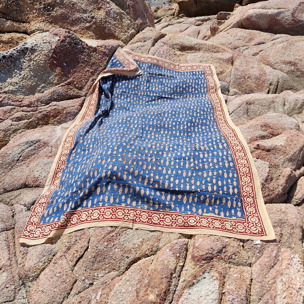 Pareo - Sarong con pesce in 100% cotone artigianale - RULAK