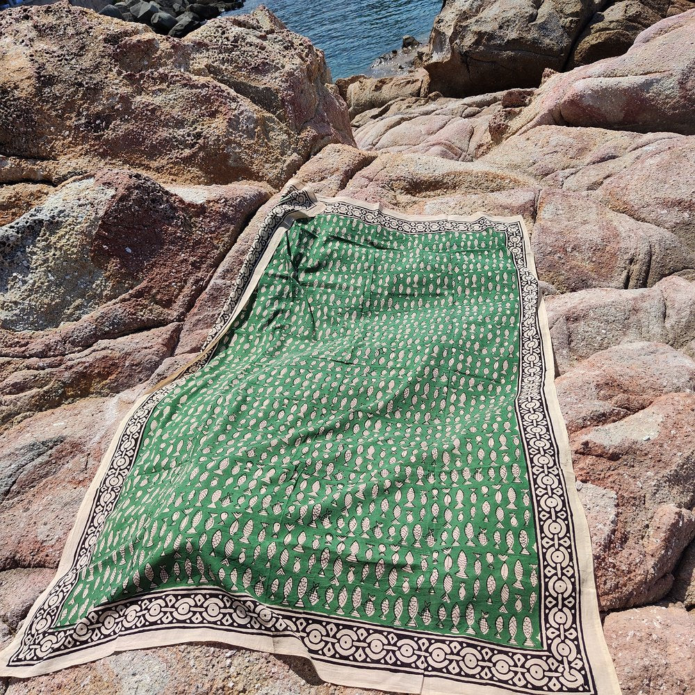 Pareo - Sarong con pesce in 100% cotone artigianale - NIGUN