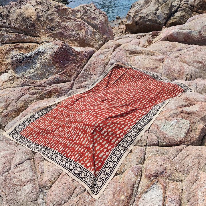 Pareo - Sarong con pesce in 100% cotone artigianale - ANGAN