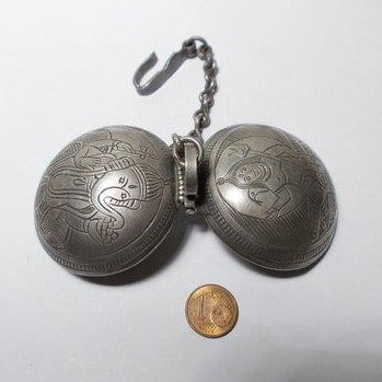 Porta profumo in argento 925 - Shiva e Ganesh