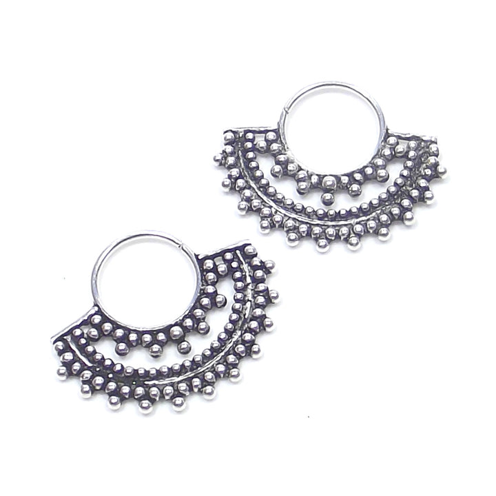 Orecchino SEPTUM in argento 925 brunito - ETNICO