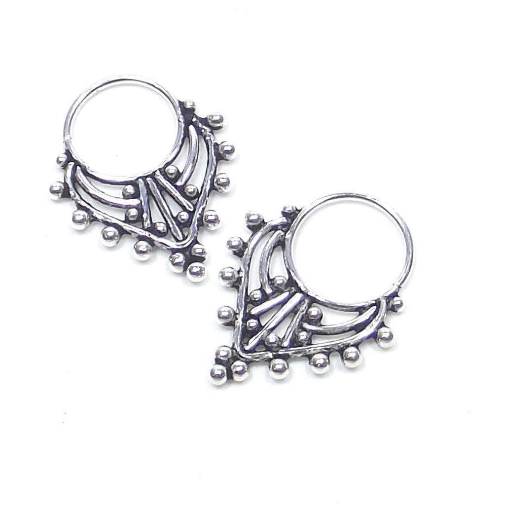 Orecchino - SEPTUM in argento 925 brunito - etnico
