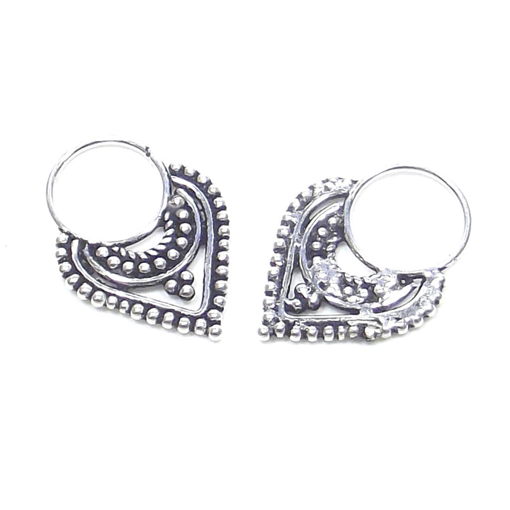 Orecchino - SEPTUM in argento 925 brunito - etnico