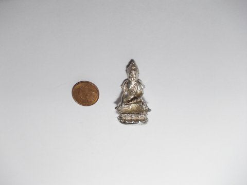 Silver Buddha statue