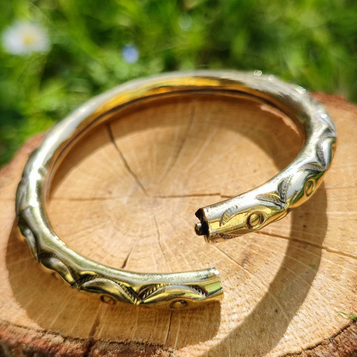 VIPLAV Bracciale indiano artigianale in ottone#diametro_rigido-60-mm