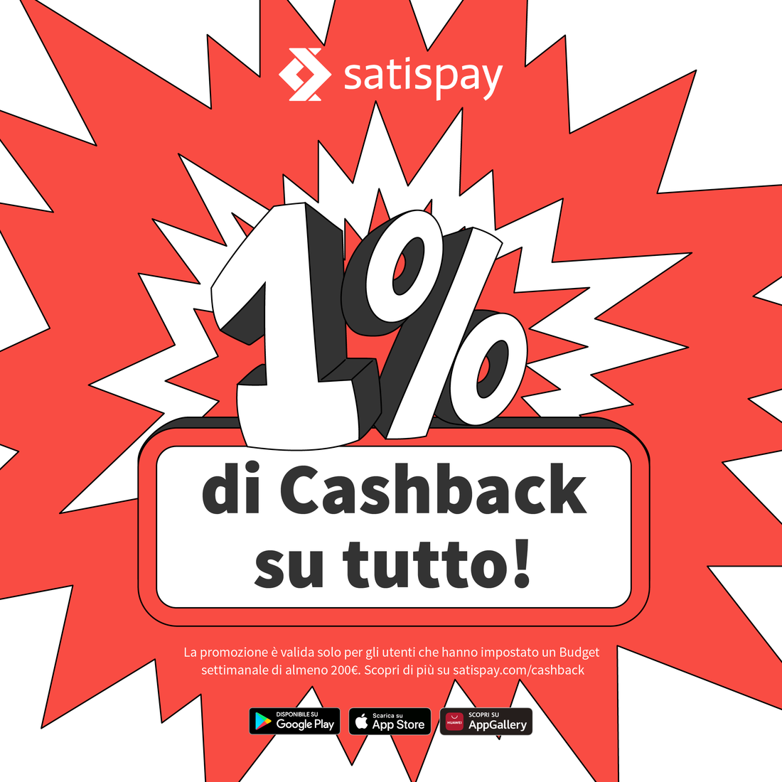 SATISPAY Cashback attivo dal 24 maggio