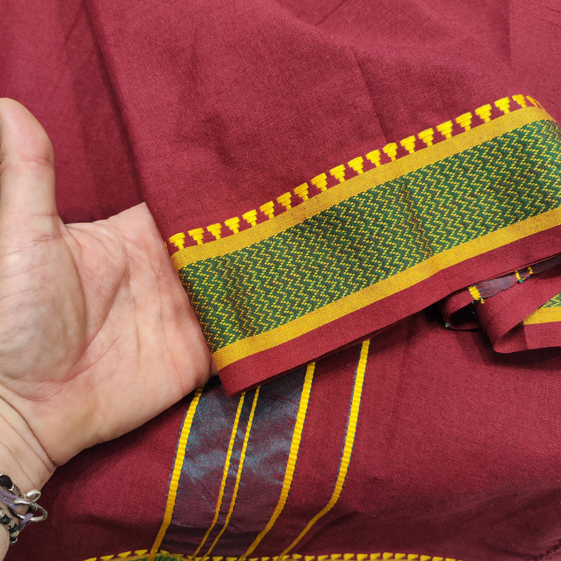 Dhoti in bordeux in cotone 100%