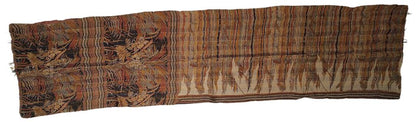 Sciarpa KANTHA con tessuti vintage misto seta ricamo a mano bronze - nero – immagine3