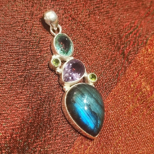 925 silver pendant with stone - EMBILI