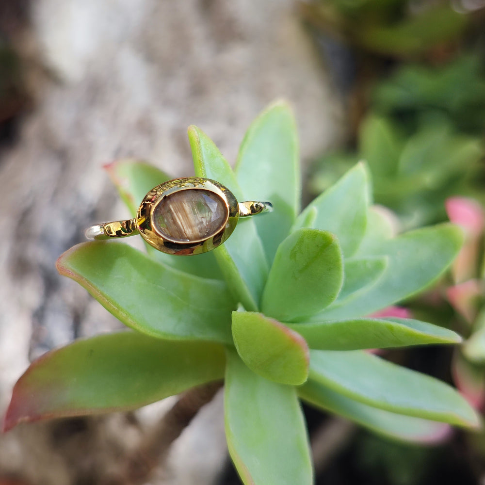 Anello artigianale con pietra in argento 925 - ISAGARH