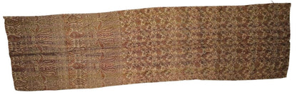 Sciarpa KANTHA con tessuti vintage misto seta ricamo a mano verde - rosa antico – immagine5