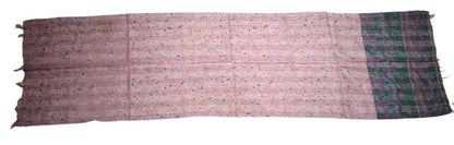 Sciarpa KANTHA con tessuti vintage misto seta ricamo a mano pink – vista totale