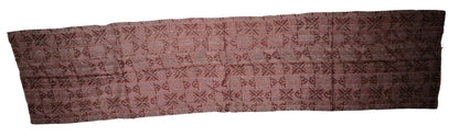 Sciarpa KANTHA con tessuti vintage misto seta ricamo a mano marrone – totale
