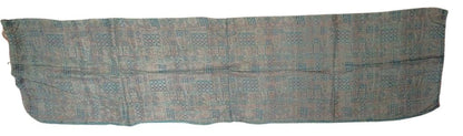 Sciarpa KANTHA con tessuti vintage misto seta ricamo a mano celeste - prugna – immagine2