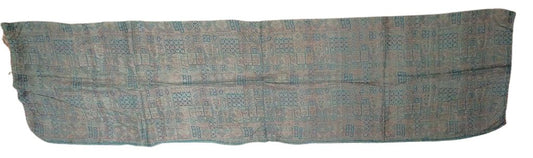 Sciarpa KANTHA con tessuti vintage misto seta ricamo a mano celeste - prugna – immagine2