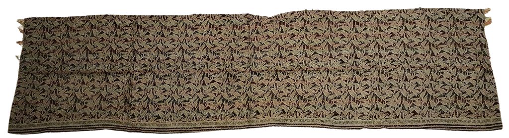 Sciarpa KANTHA con tessuti vintage misto seta ricamo a mano nero – immagine4