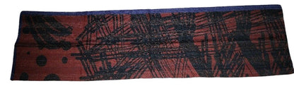 Sciarpa KANTHA con tessuti vintage misto seta ricamo a mano - rosso