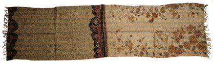 Sciarpa KANTHA con tessuti vintage misto seta ricamo a mano dorata – immagine4