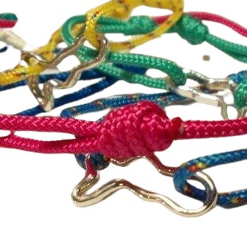 BRACCIALE isola d'ELBA vela in argento 925 artigianale – rosso