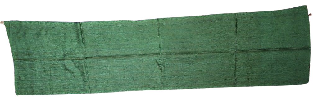 Sciarpa KANTHA con tessuti vintage misto seta ricamo a mano verde - viola