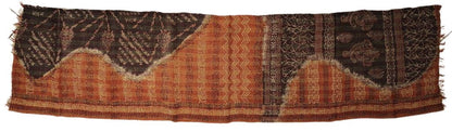 Sciarpa KANTHA con tessuti vintage misto seta ricamo a mano bronzo - grigio – immagine4