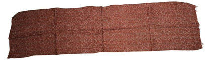 Sciarpa KANTHA con tessuti vintage misto seta ricamo a mano celeste - prugna – immagine3