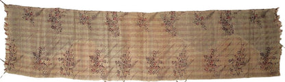 Sciarpa KANTHA con tessuti vintage misto seta ricamo a mano bronzo - grigio – immagine5