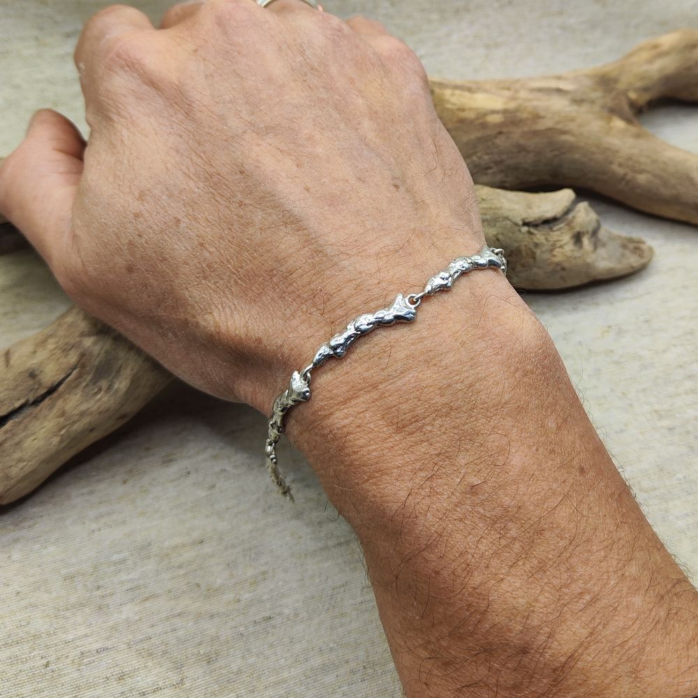 BRACCIALE ramo di CORALLO argento