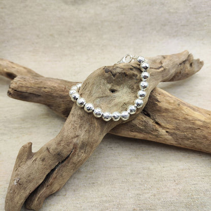 Bracciale artigianale in argento 925 - TAMARA - sfere
