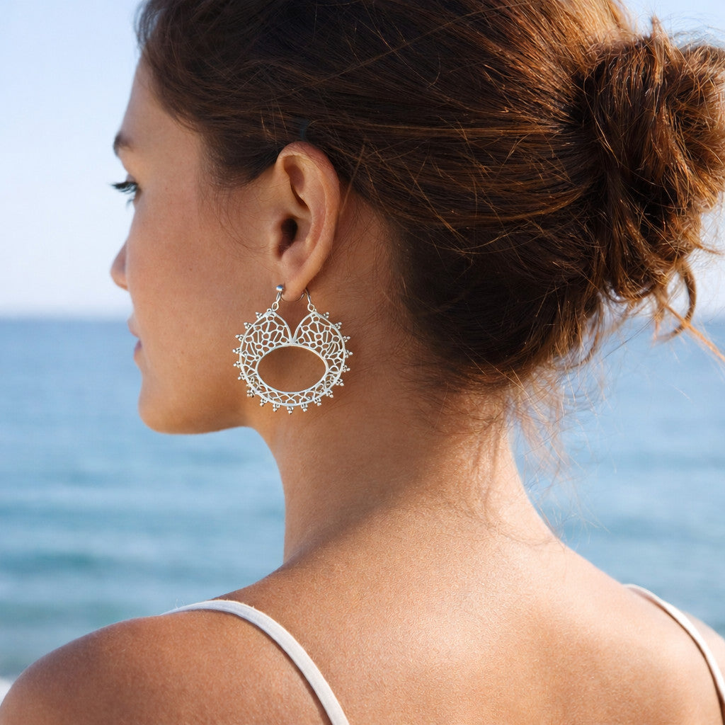 ORECCHINI ETNICI Ottone lucido ORECCHINI -DIP