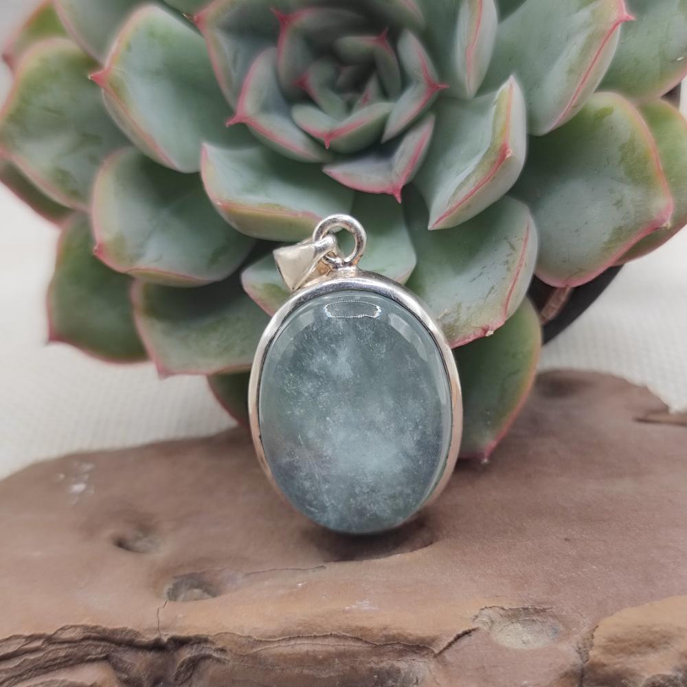 Ciondolo ovale in argento 925 con pietra - KIRWIL