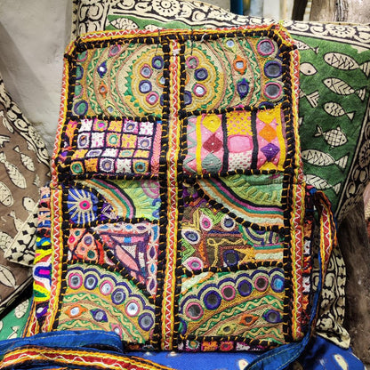 RABARI pochette / tracolla con monete VINTAGE | Borse indiane – immagine3
