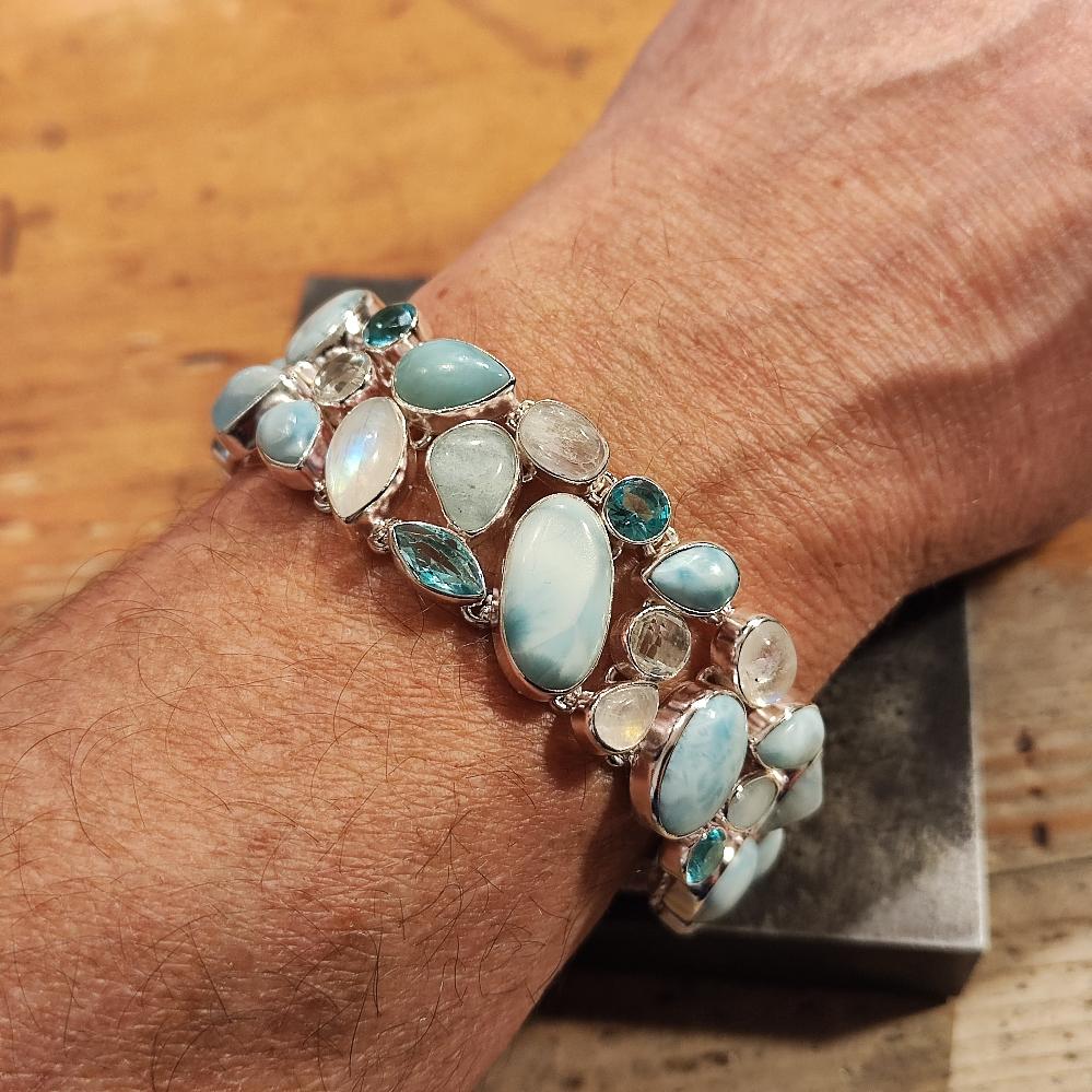 Bracciale con LARIMAR in argento 925 - LARA