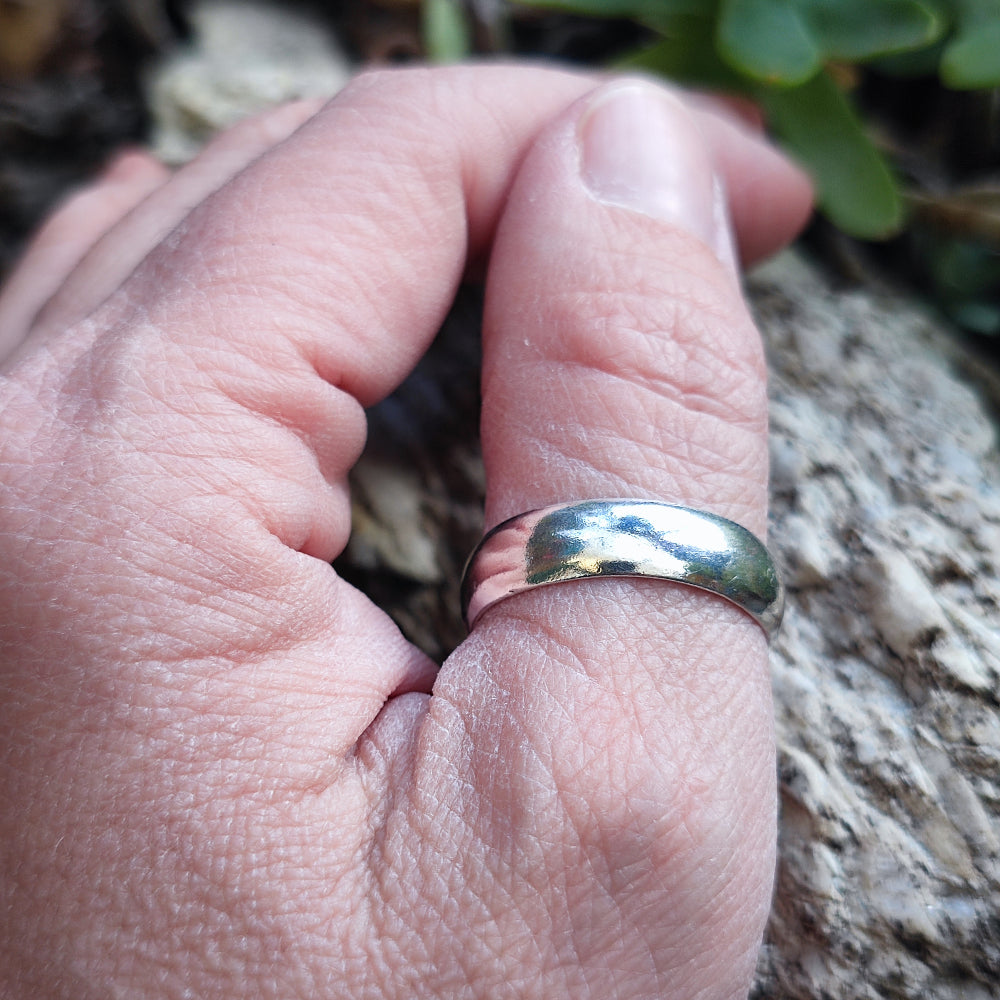 Anello a fascia liscia in argento 925 - FEDE