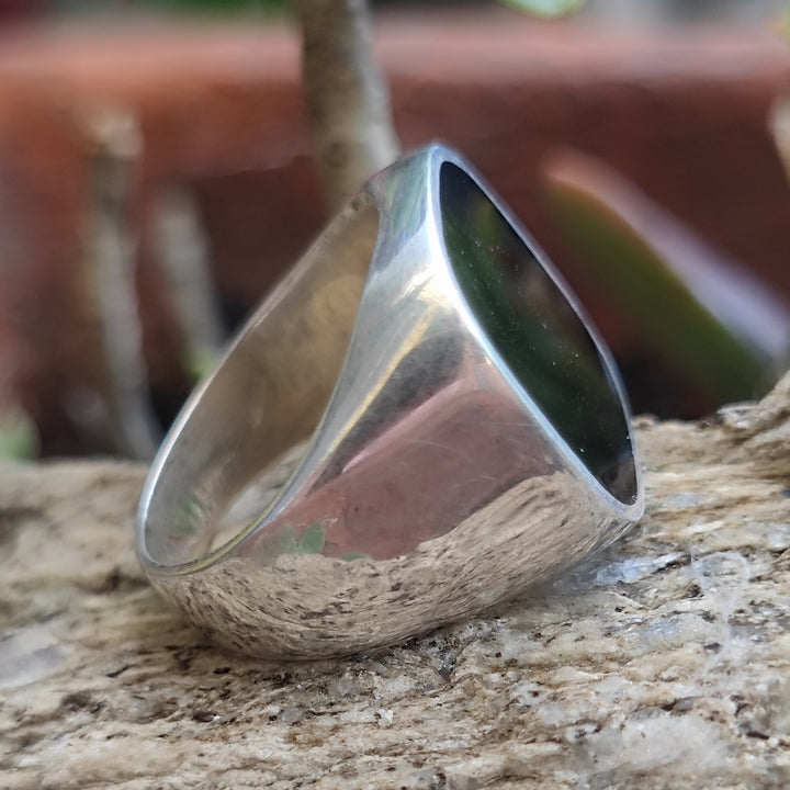 Handcrafted 925 silver RING with stone - ORISSA