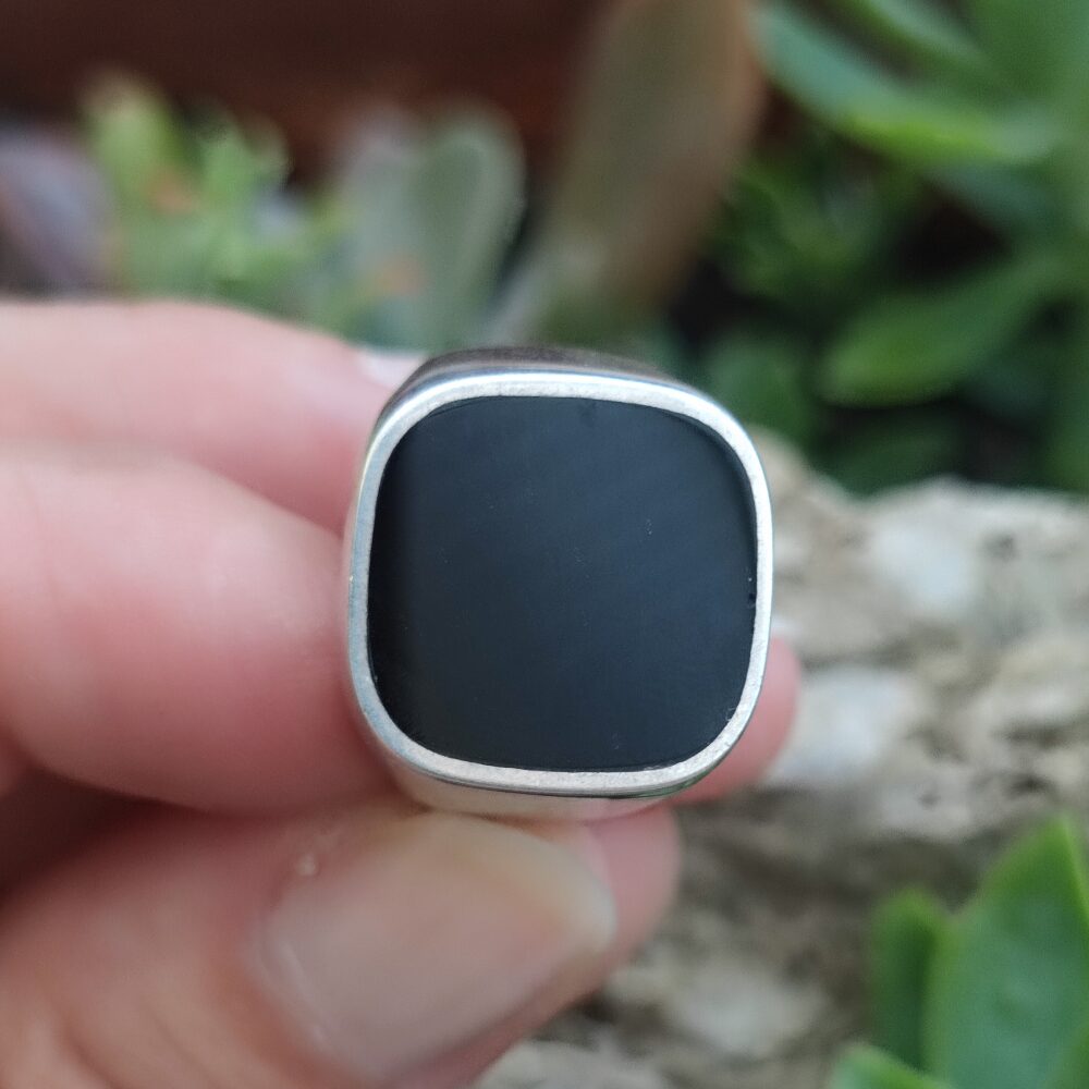 ANELLO artigianale in argento 925 con pietra - ORISSA