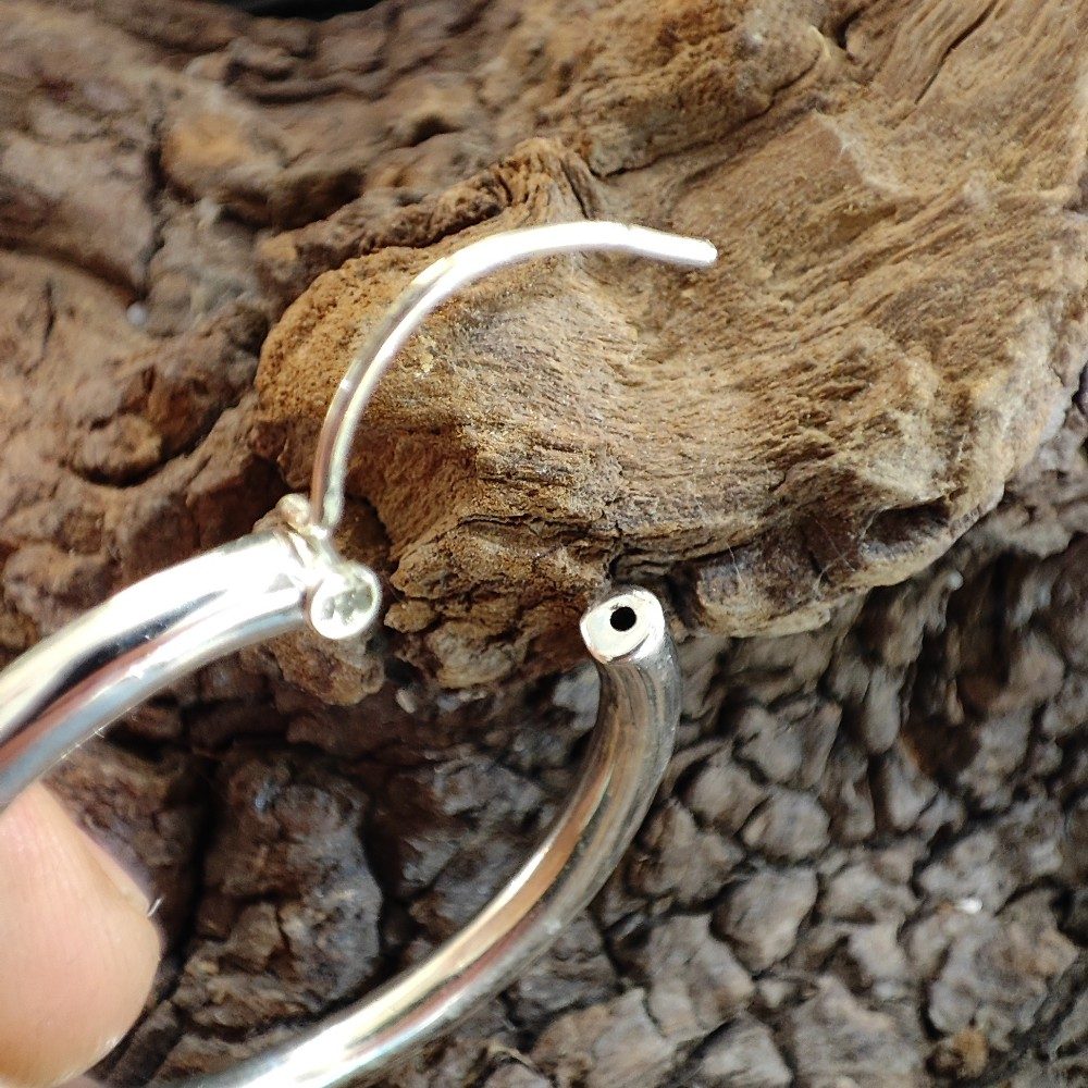 Orecchini in argento 925 cerchio - GANDALPENTA – immagine 5