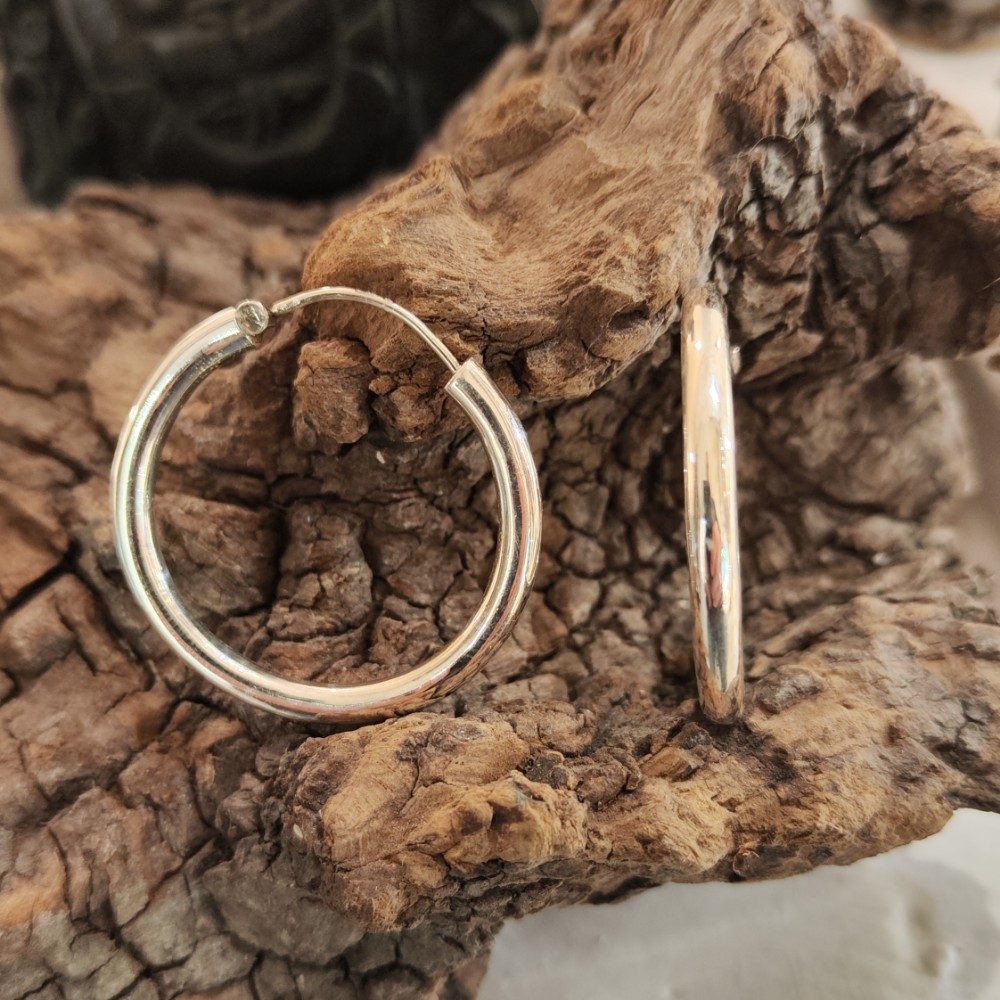 Orecchini in argento 925 cerchio - GANDALPENTA – immagine 4