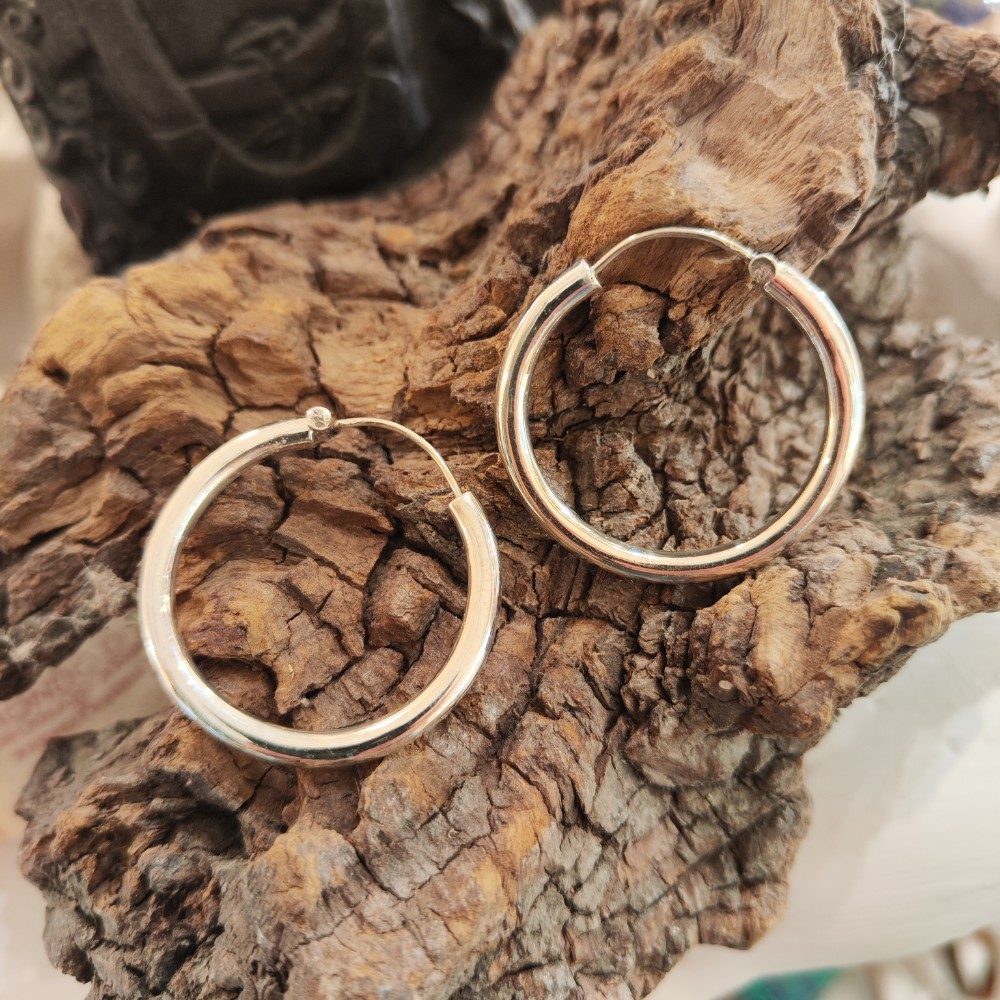 Orecchini in argento 925 cerchio - GANDALPENTA – immagine 3