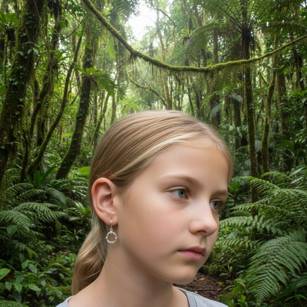 Orecchini argento 925 pendenti - KAGAZNAGAR – immagine 5